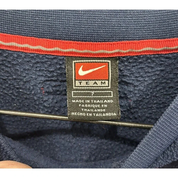 Vintage Navy Nike Team USA Olympics Youth Size 7 Fleece Sweatshirt - Picture 3 of 6